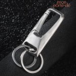 Porte-clé durable en acier, pour un look masculin