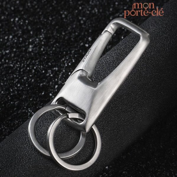 Porte-clé durable en acier, pour un look masculin
