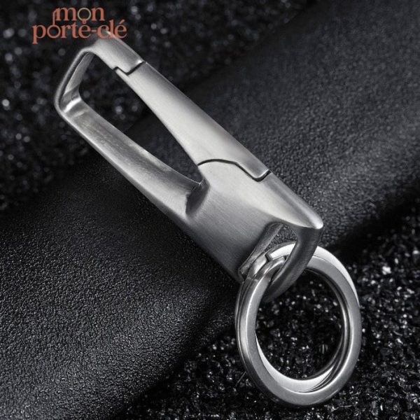 Porte-clé acier pour homme, allié de tous les jours