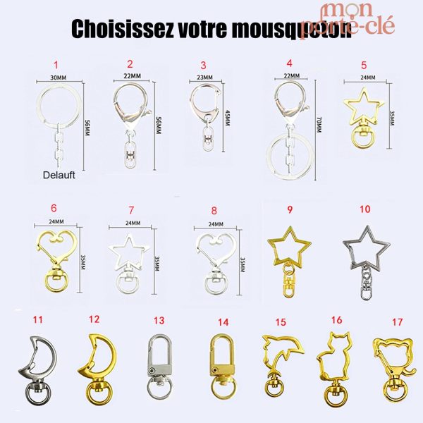 Porte-clé personnalisé en acrylique coloré