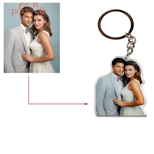 Porte-clé acrylique avec texte personnalisé