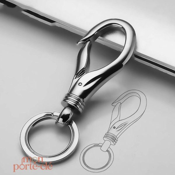 Porte-clé moderne en acier pour un look audacieux