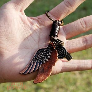 Porte-clé design L'Aile, un incontournable pour les amateurs de cuir