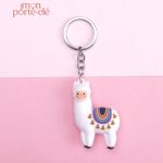 Porte-clé Alpaga en peluche douce et colorée