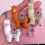 Porte-clé représentant un adorable alpaga