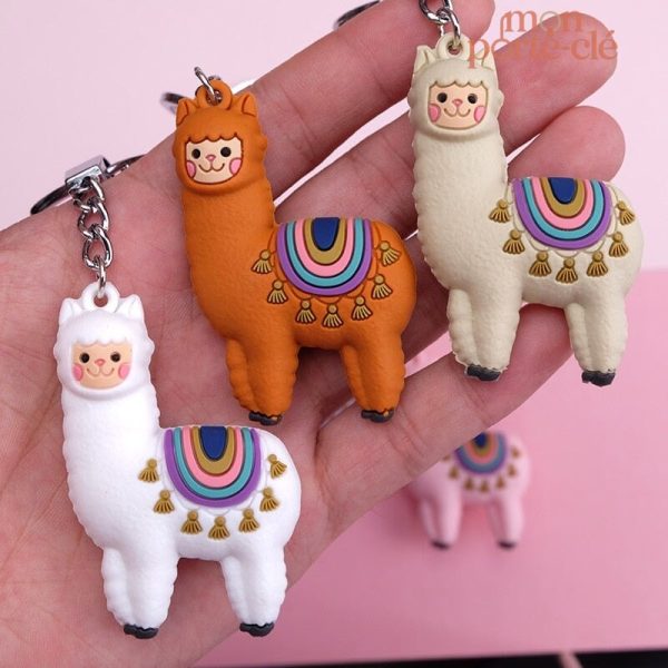 Porte-clé représentant un adorable alpaga