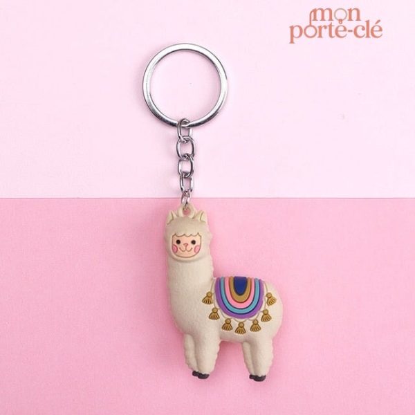 Porte-clé décoratif en motif alpaga unique