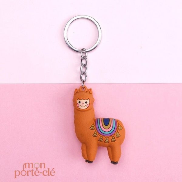 Porte-clé amusant avec design d'alpaga