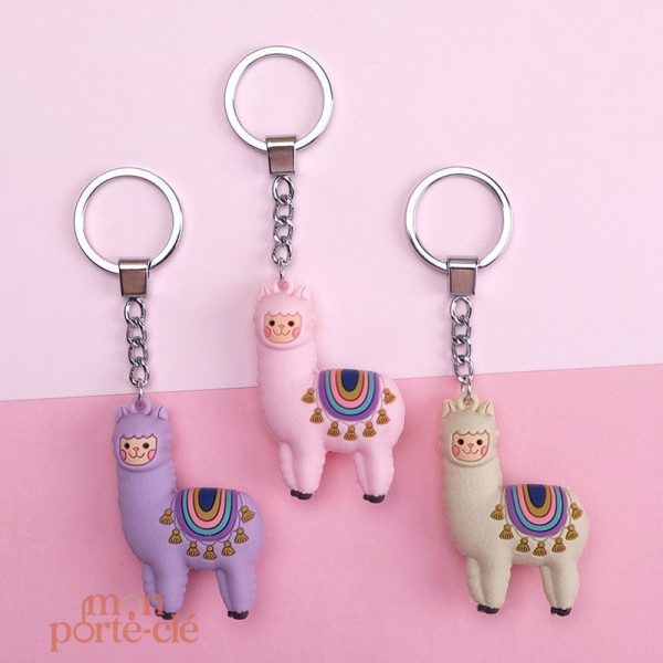 Porte-clé original d'alpaga pour les amoureux des animaux