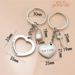 Porte-clé personnalisé pour couple, unis par l'amour