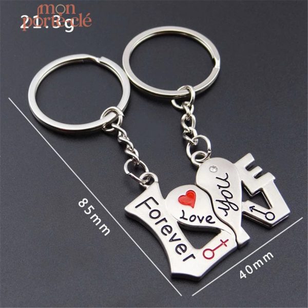 Porte-clé personnalisé pour couples, idée cadeau unique