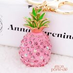 Porte-Clé design ananas, ajout coloré à vos clés