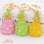 Porte-Clé tendance, motif ananas éclatant