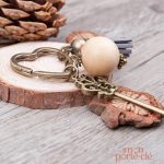 Porte-clé au style rétro avec trousseau unique