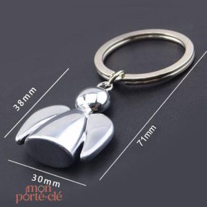Porte-Clé en métal avec motif d'Ange créatif