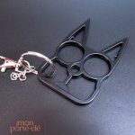 Accessoire porte-clé anti-agression félin