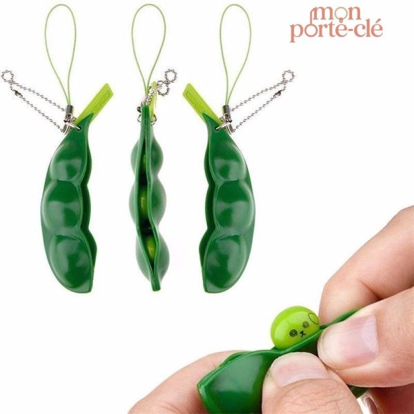 Petit Pois anti-stress en porte-clé créatif