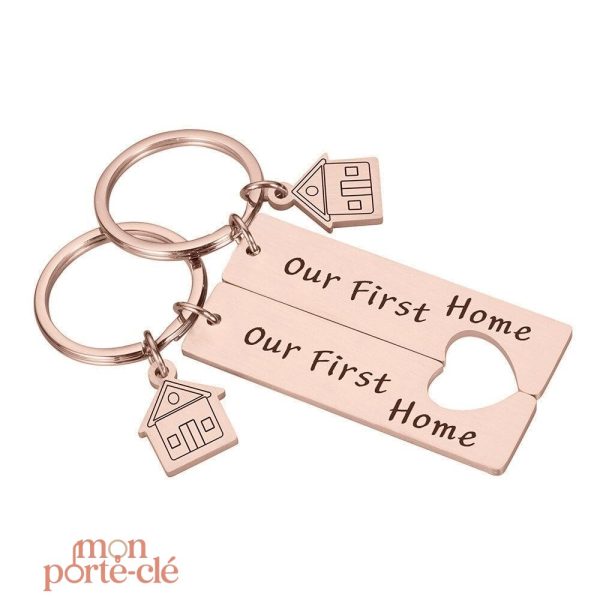 Porte-Clé Maison stylé, parfait pour les amoureux