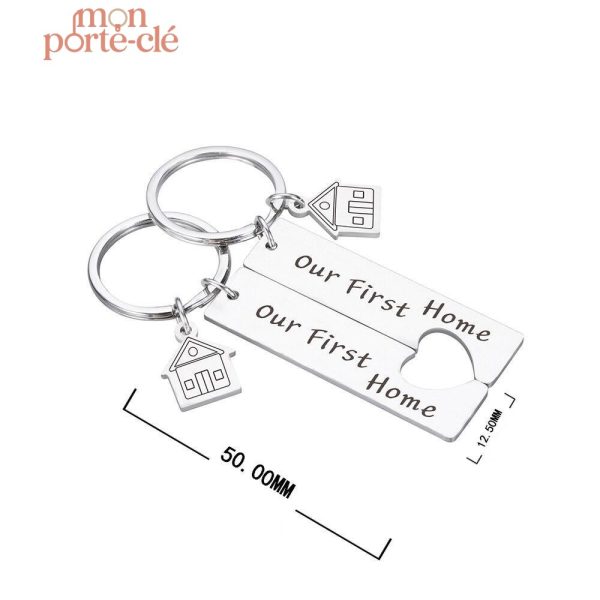 Porte-Clé Maison tendance, idéal pour les couples