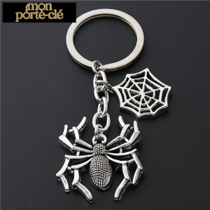 Porte-clé araignée original en métal décoratif