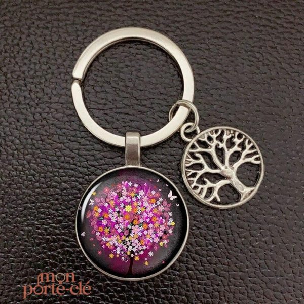 Porte-Clé Arbre de Vie en métal élégant