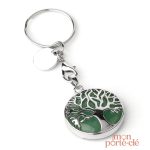 Porte-clé en pierres naturelles, motif Arbre de Vie