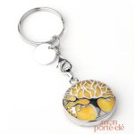 Porte-clé décoratif Arbre de Vie en lithothérapie