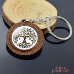 Porte-clé Arbre de Vie en bois