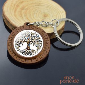 Porte-clé Arbre de Vie en bois