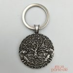 Porte-clé Arbre de Vie en acier nordique