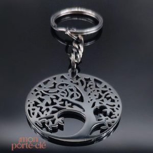 Porte-Clé Arbre de Vie Le Feuillage Gravé