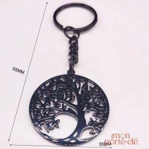 Porte-Clé Arbre de Vie avec feuillage détaillé
