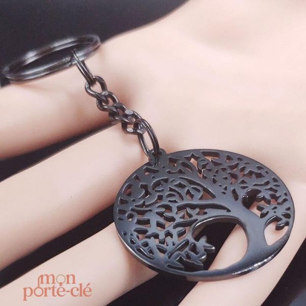 Accessoire porte-clé Arbre de Vie gravé