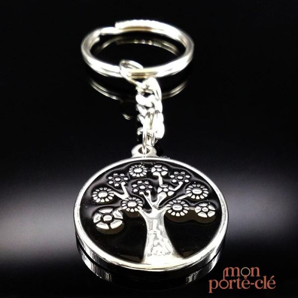 Porte-clé Arbre de Vie en Noir