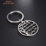 Porte-Clé en forme d'Arbre de Vie avec gravure personnalisée