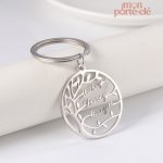 Porte-Clé Arbre de Vie en métal personnalisé
