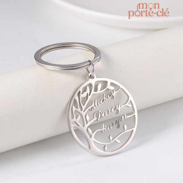 Porte-Clé Arbre de Vie en métal personnalisé