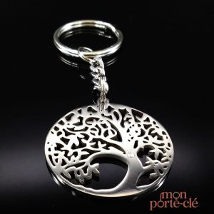 Porte-Clé Arbre de Vie en rond diamanté