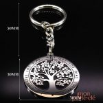 Porte-clé décoratif arbre de vie en métal