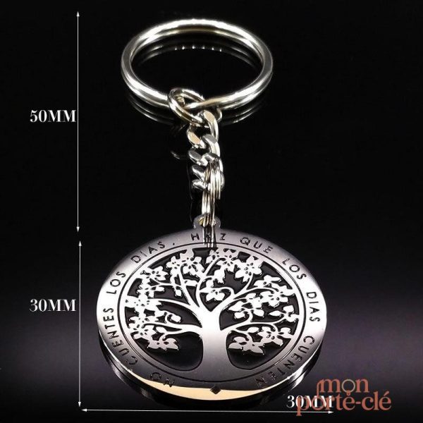 Porte-clé décoratif arbre de vie en métal