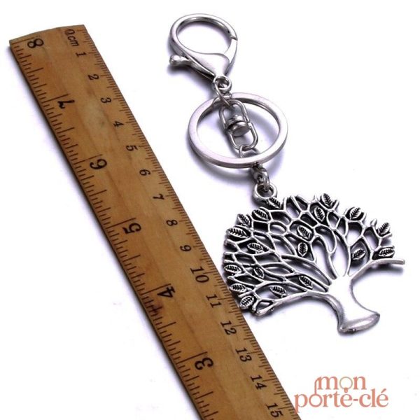 Accessoire clé Arbre de Vie en métal argenté