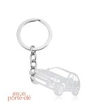 Porte-Clé Voiture Élégance Argentée
