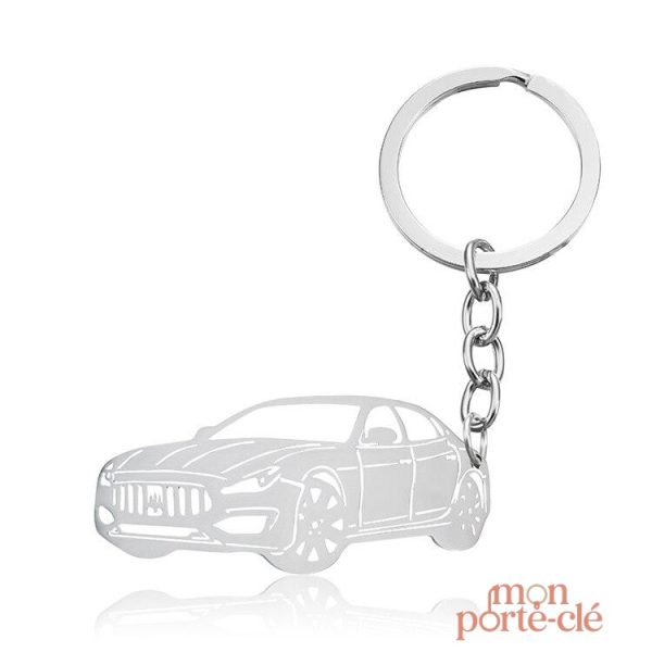 Porte-Clé Voiture Argenté Durable