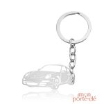 Porte-Clé Automobile Argenté Unique
