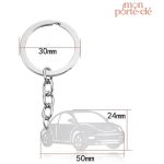 Porte-Clé Voiture Argenté pour Clés