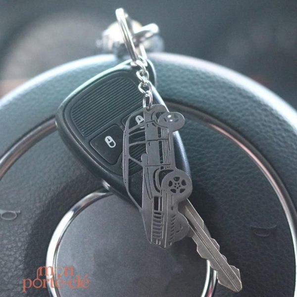 Porte-Clé Voiture Raffiné Argent