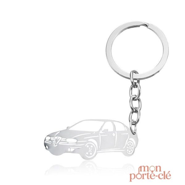 Porte-Clé Automobile Design Argenté