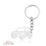 Porte-Clé Voiture Moderne en Argent