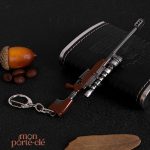 Porte-clé en métal style arme