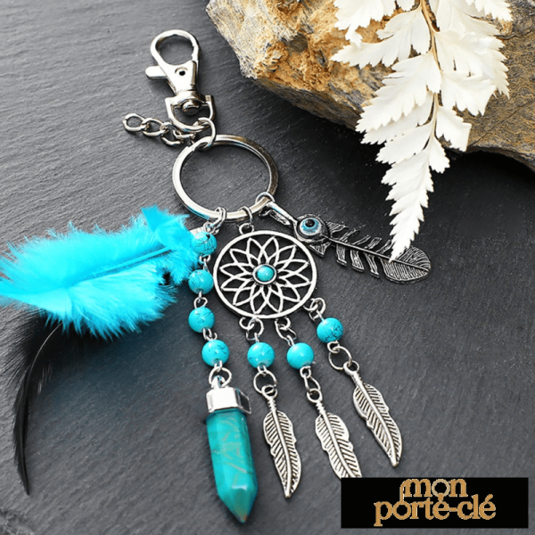 Porte-clé attrape-rêves original en design coloré